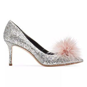 kate spade new york Marabou Glitter Embellished Pumps